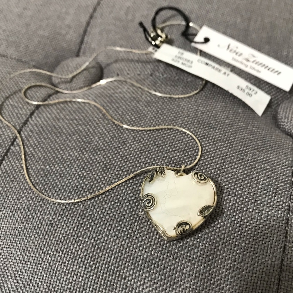 Heart Necklace with Roses
